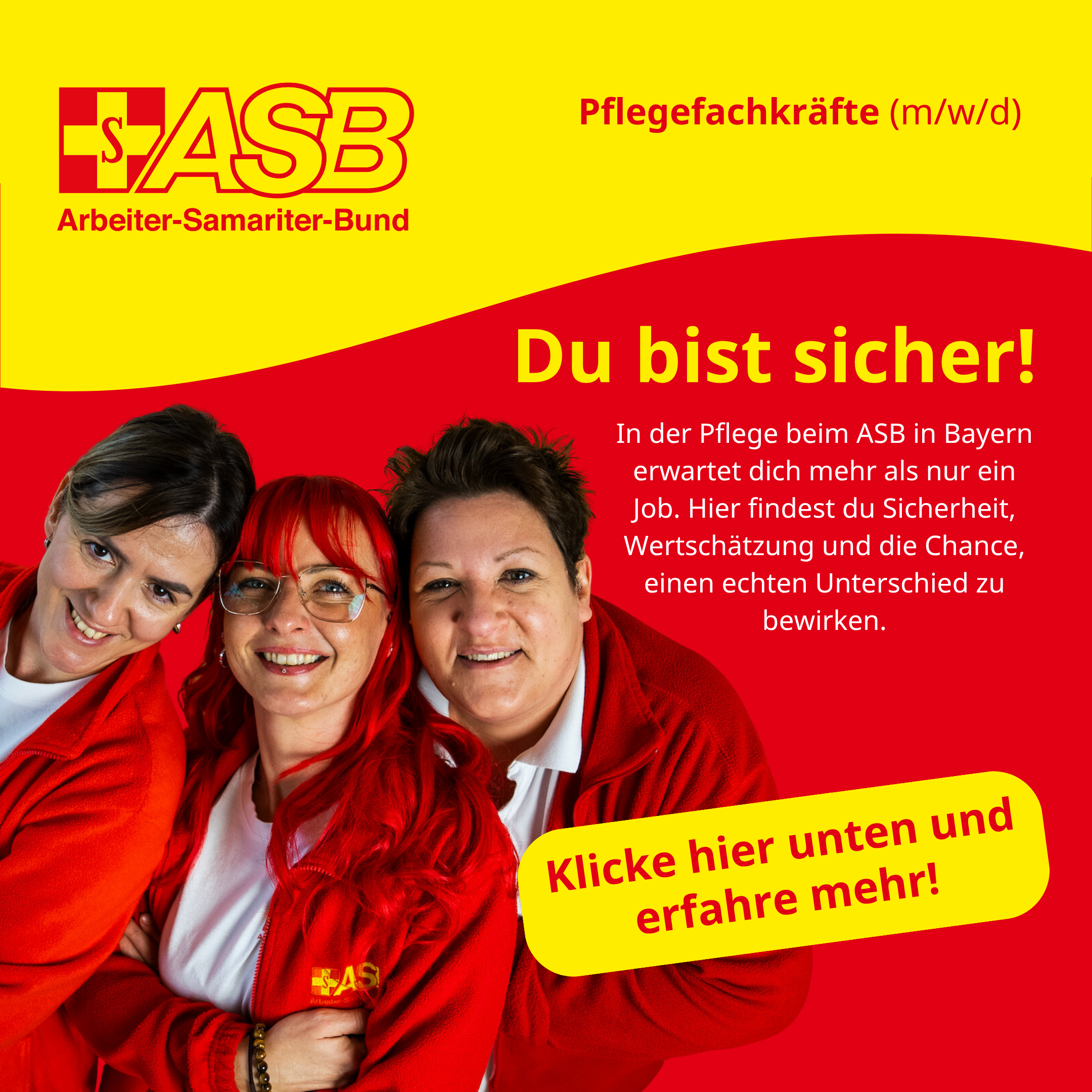 ASB Bayern — Pflegefachkräfte (m/w/d): Du bist sicher!